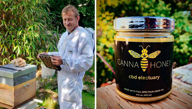 Пчеловод и банка меда