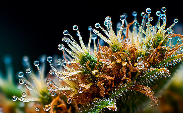 Синтез терпенов в трихомах марихуаны