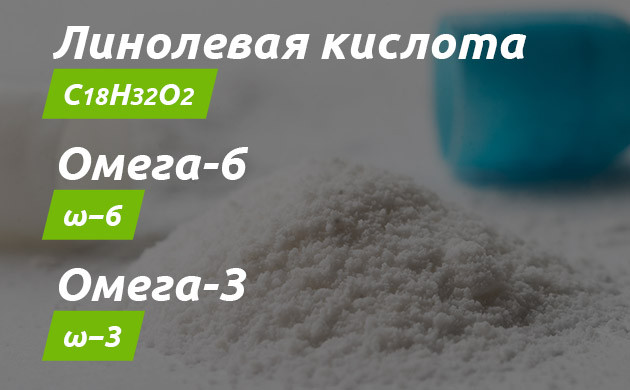Формулы линолевой кислоты, омега-3 и омега-6