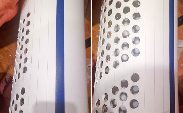 отверстия в обеих трубах