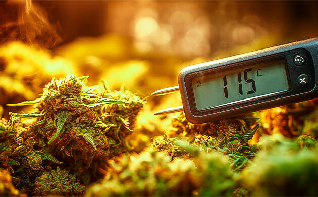 Контроль температуры декарбоксилирования каннабиса