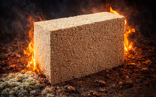 Костробетон против плесени, насекомых и огня Устойчивость костробетона к плесени, вредителям и огню