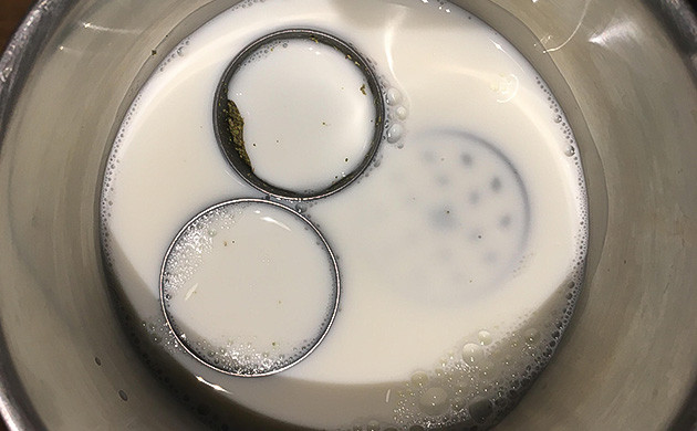 Кипячение гриндера в молоке